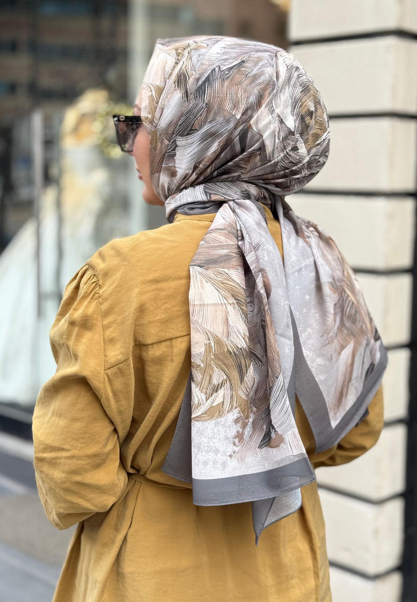 Antrasit Native Desen Şal