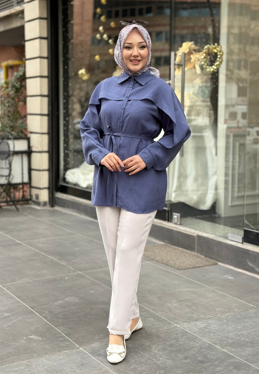 İndigo Azra Gömlek