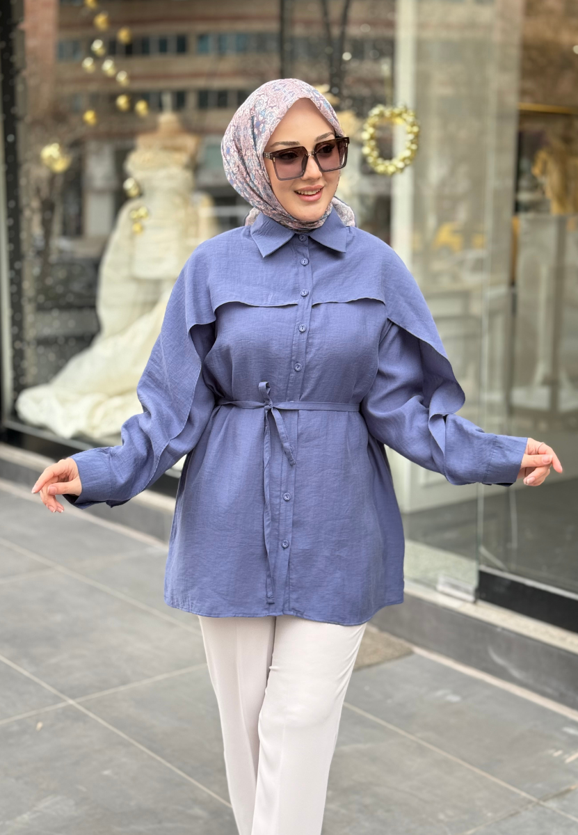İndigo Azra Gömlek