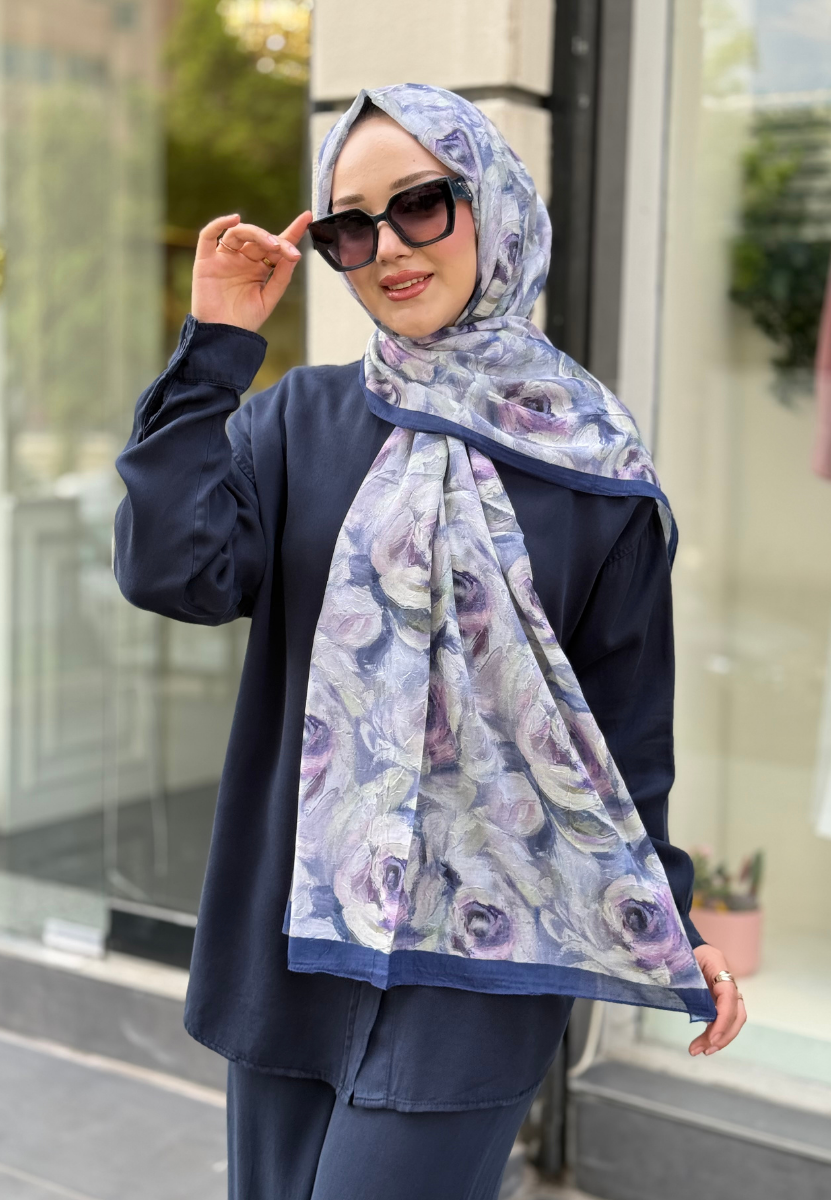 İndigo Larisa Kraş Şal