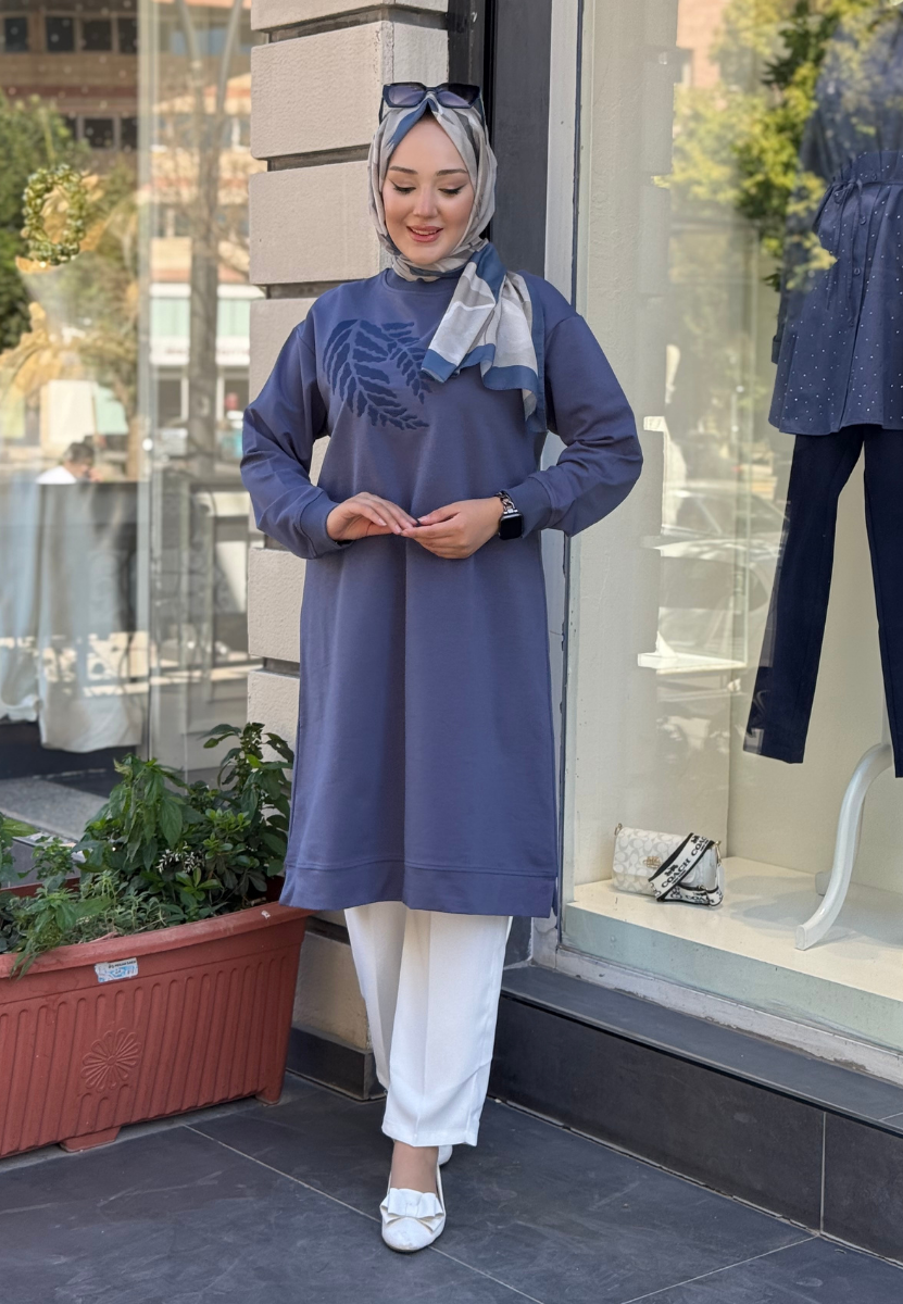 İndigo Sarmaşık Sweat