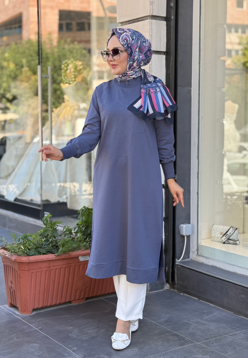 İndigo Yaprak Sweat