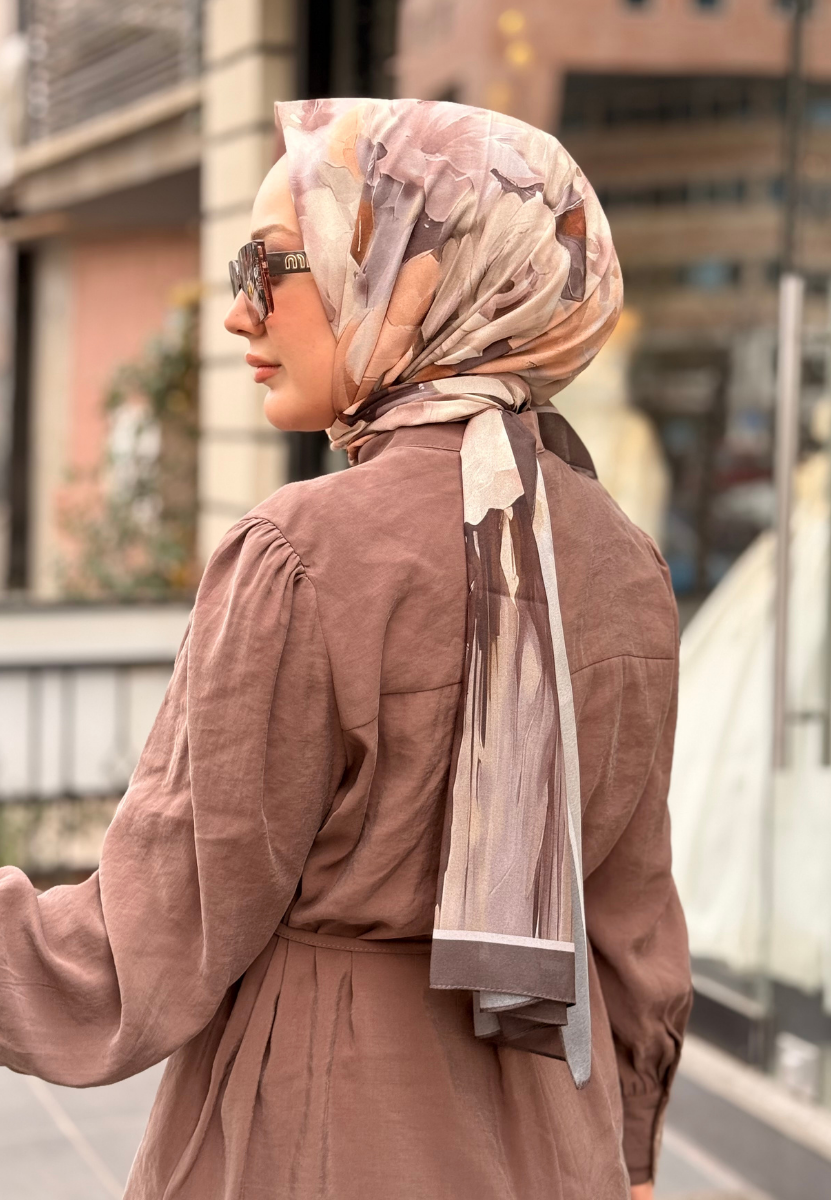 Kahve Marielle Desen Şal