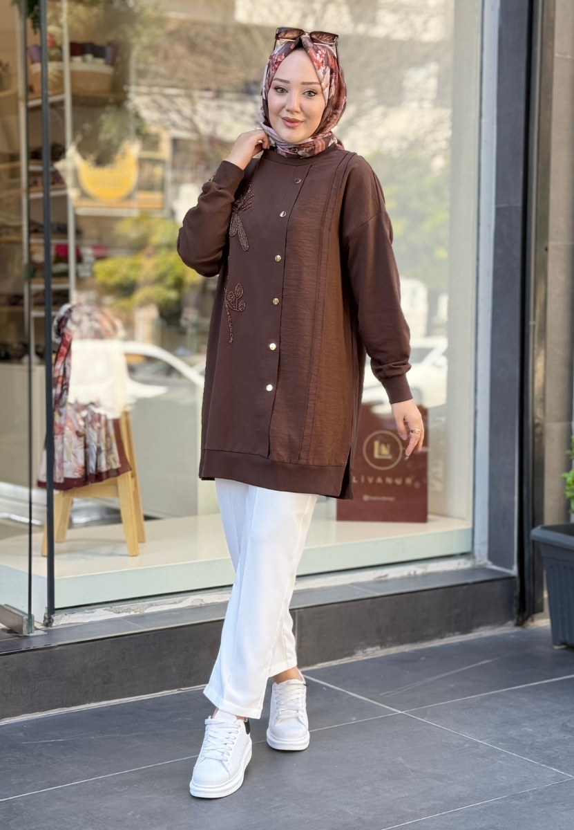 Kahverengi Arya Sweat