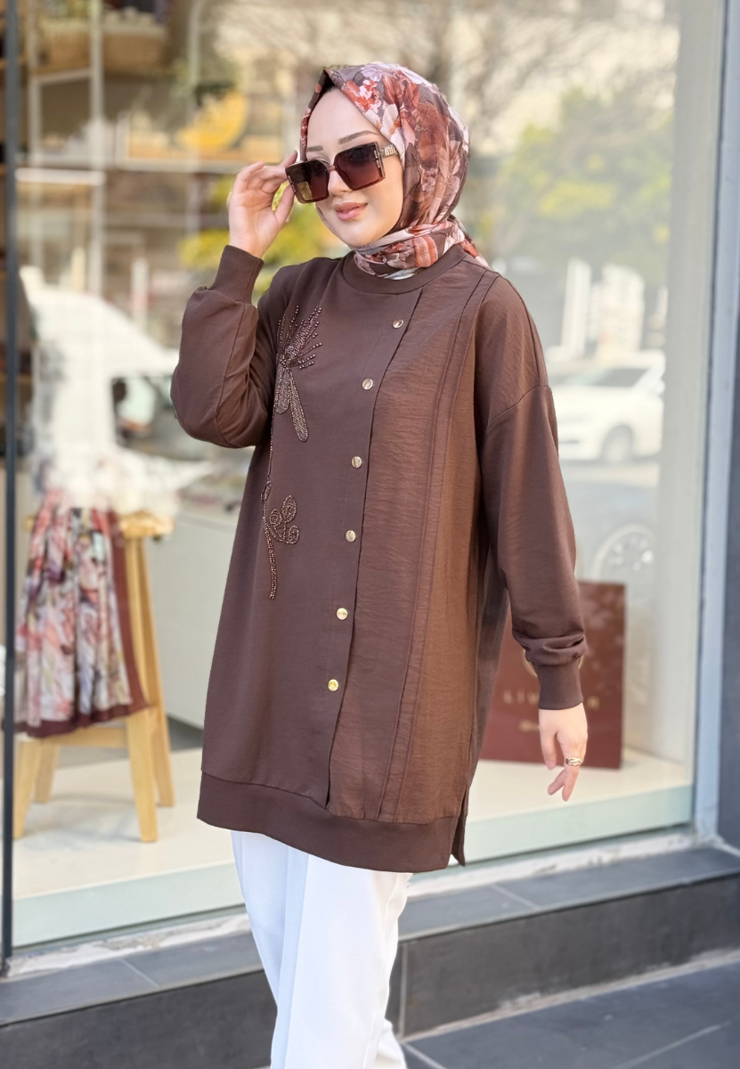 Kahverengi Arya Sweat