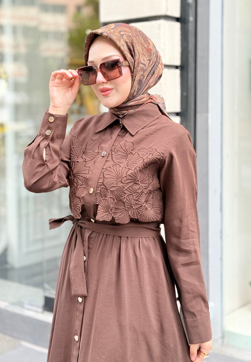 Kahverengi Eliza Elbise