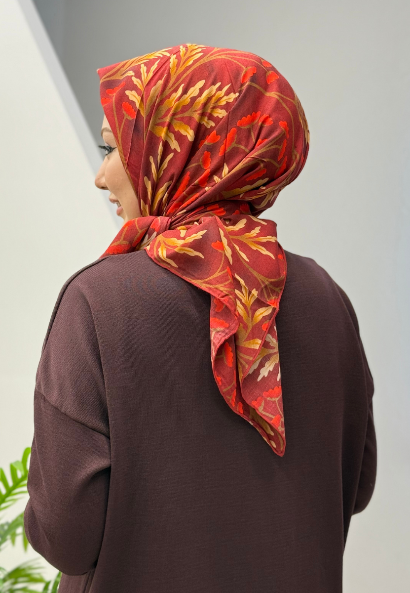 Kiremit Nancy Organik Eşarp 