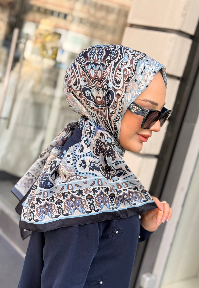 Lacivert Cupra Prive Şal