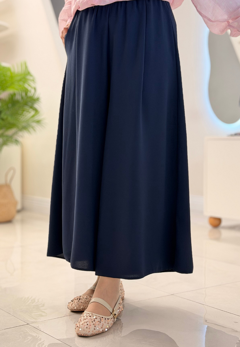 Lacivert Etek Pantolon
