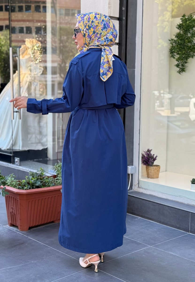 Lacivert Hoops Elbise