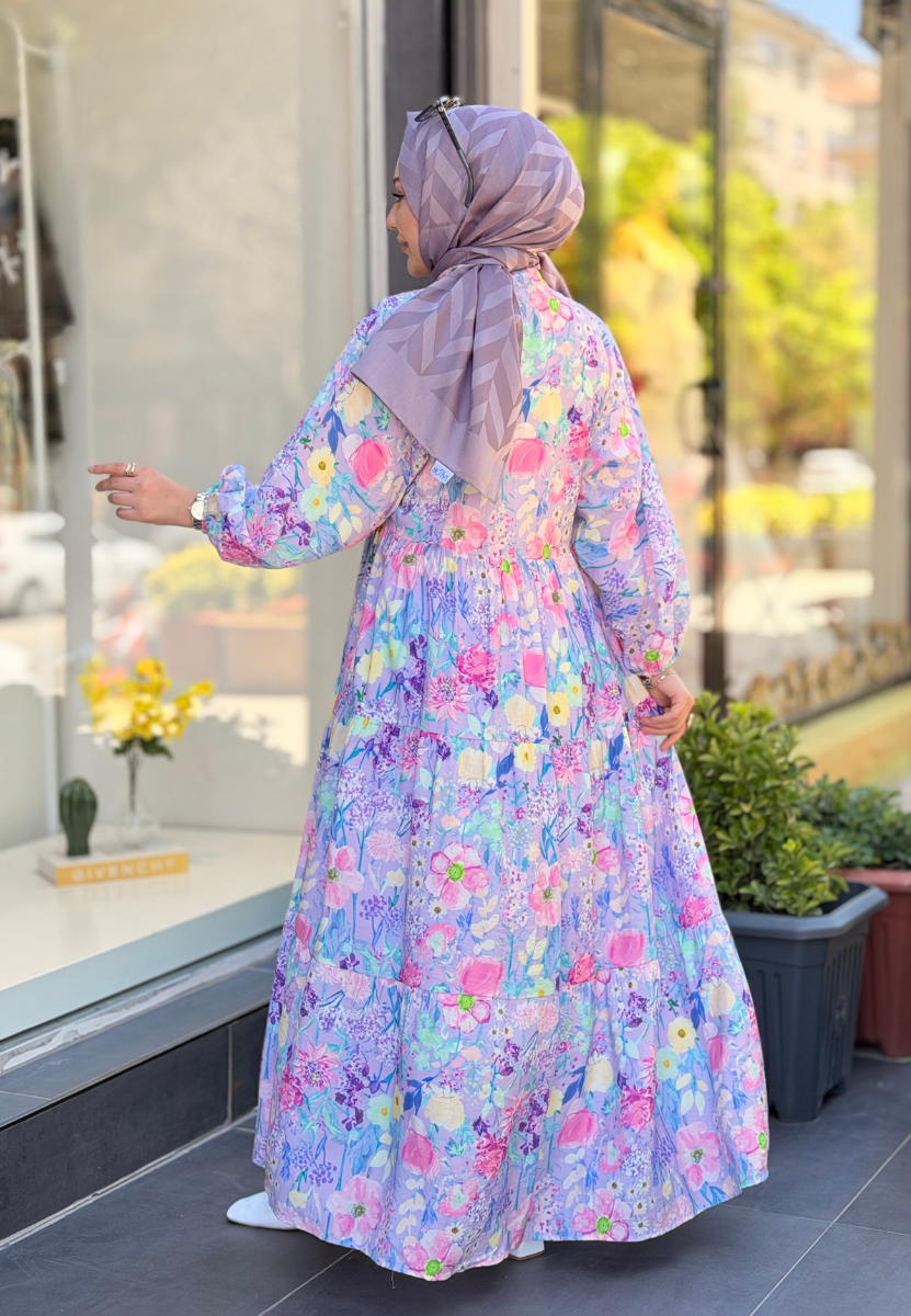 Lila Buket Elbise