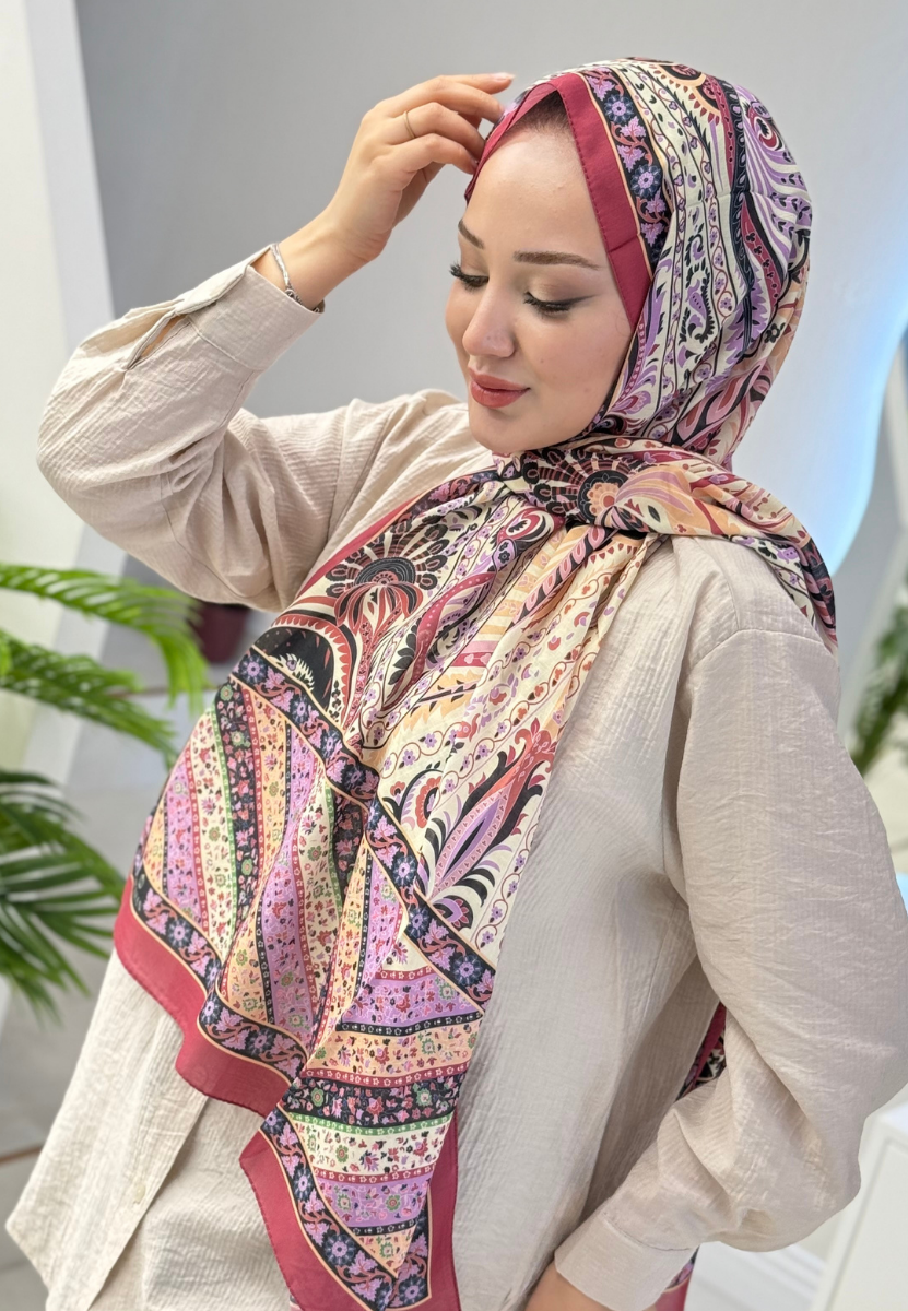 Marrakech Vişne Soft Şal