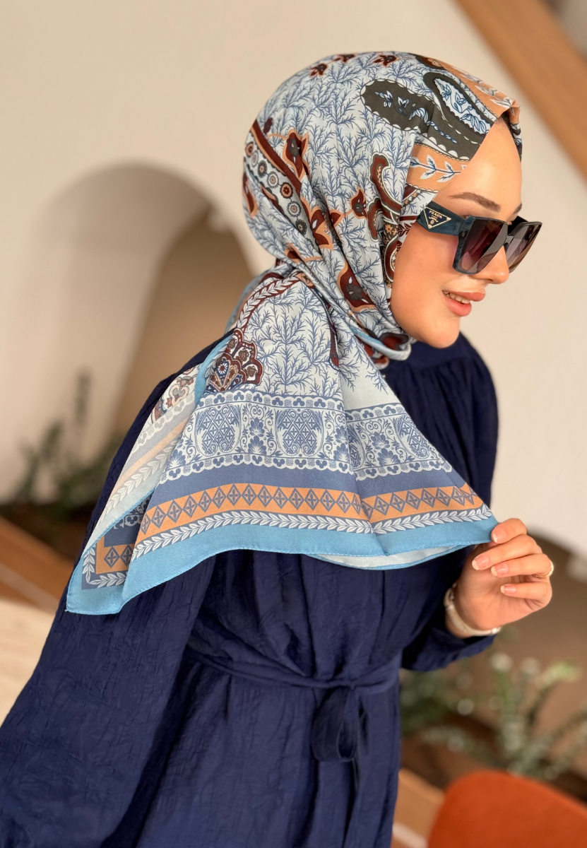 Mavi Cupra Prive Şal