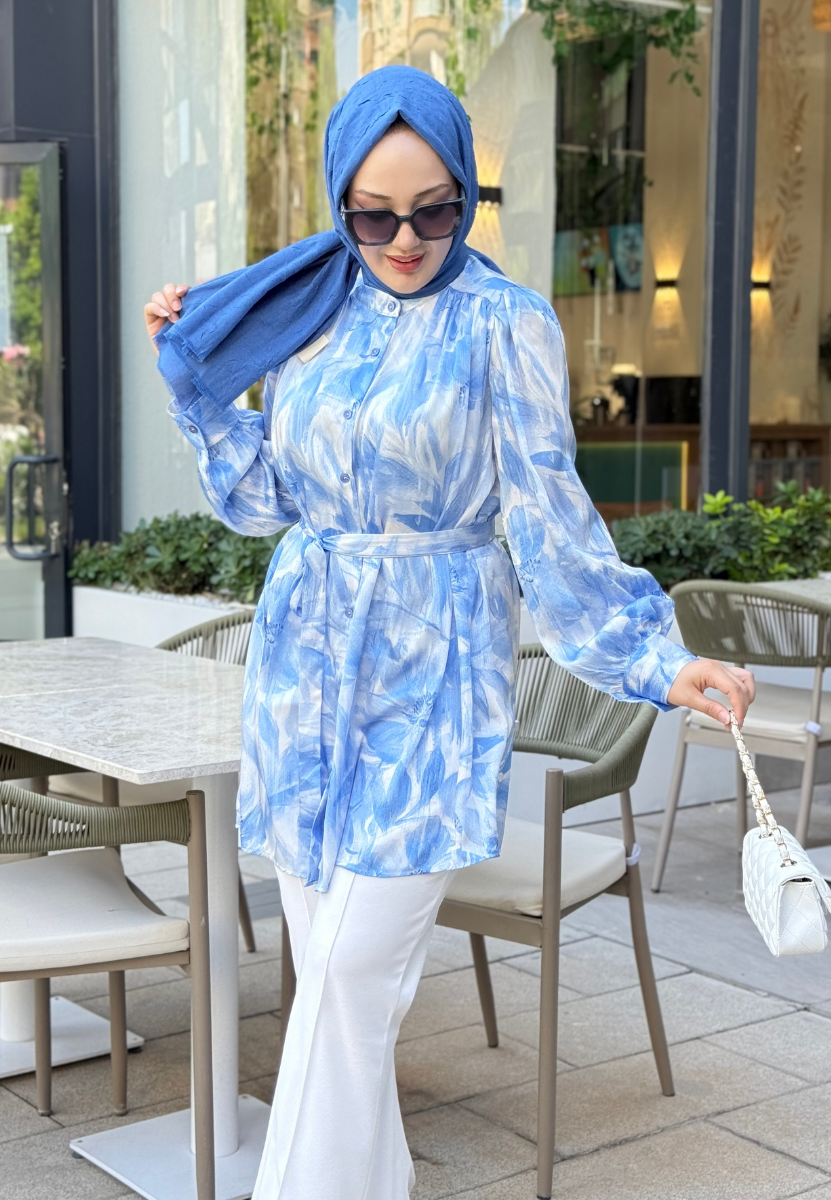 Mavi  Kumsal Gömlek