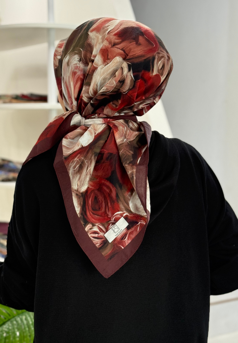 Mıdnıght Bordo Viscon Eşarp