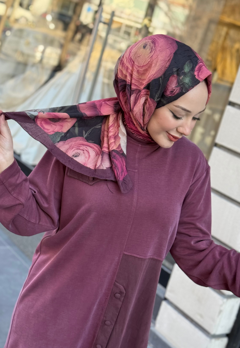 Mürdüm Garden Bambu Kraş Şal