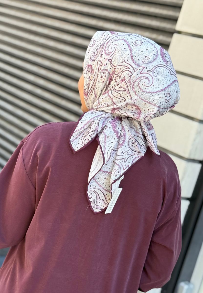 Mürdüm Pamuk Eşarp