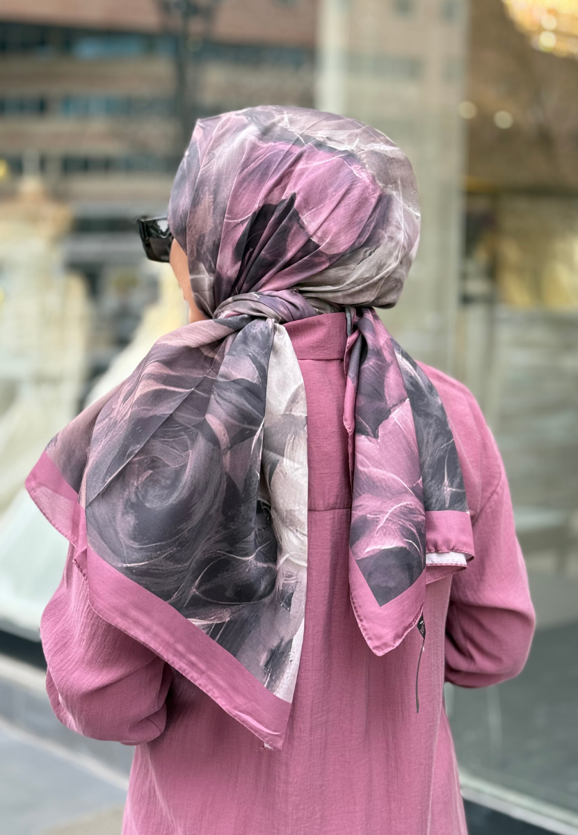 Mürdüm Rose Pamuk Şal