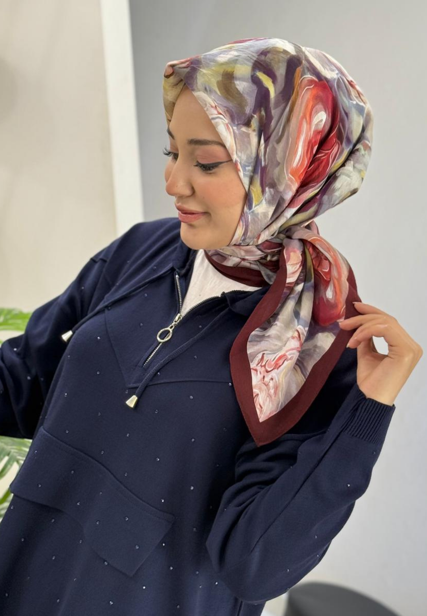 Nerıssa Bordo Viscon Eşarp