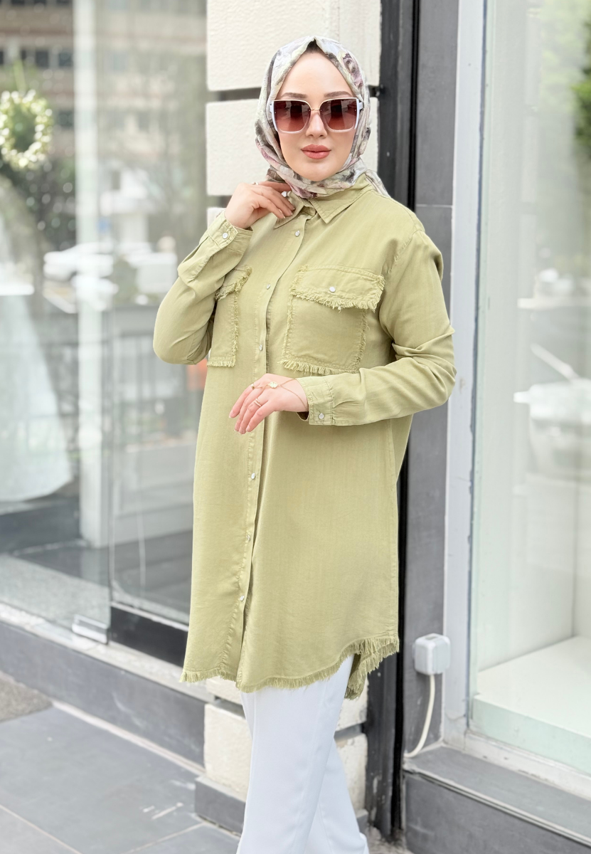 Olive Kennedy Tensel Gömlek
