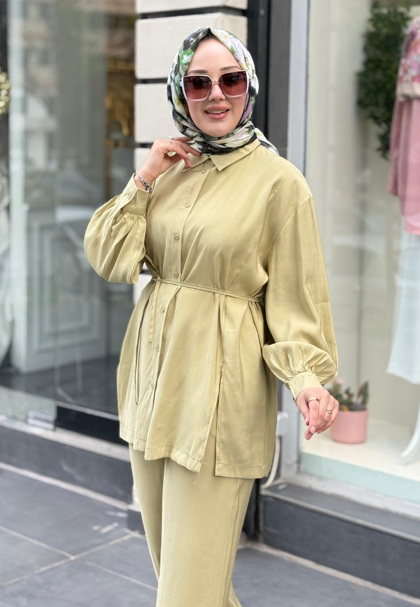 Olive Yırtmaç Detaylı Takım