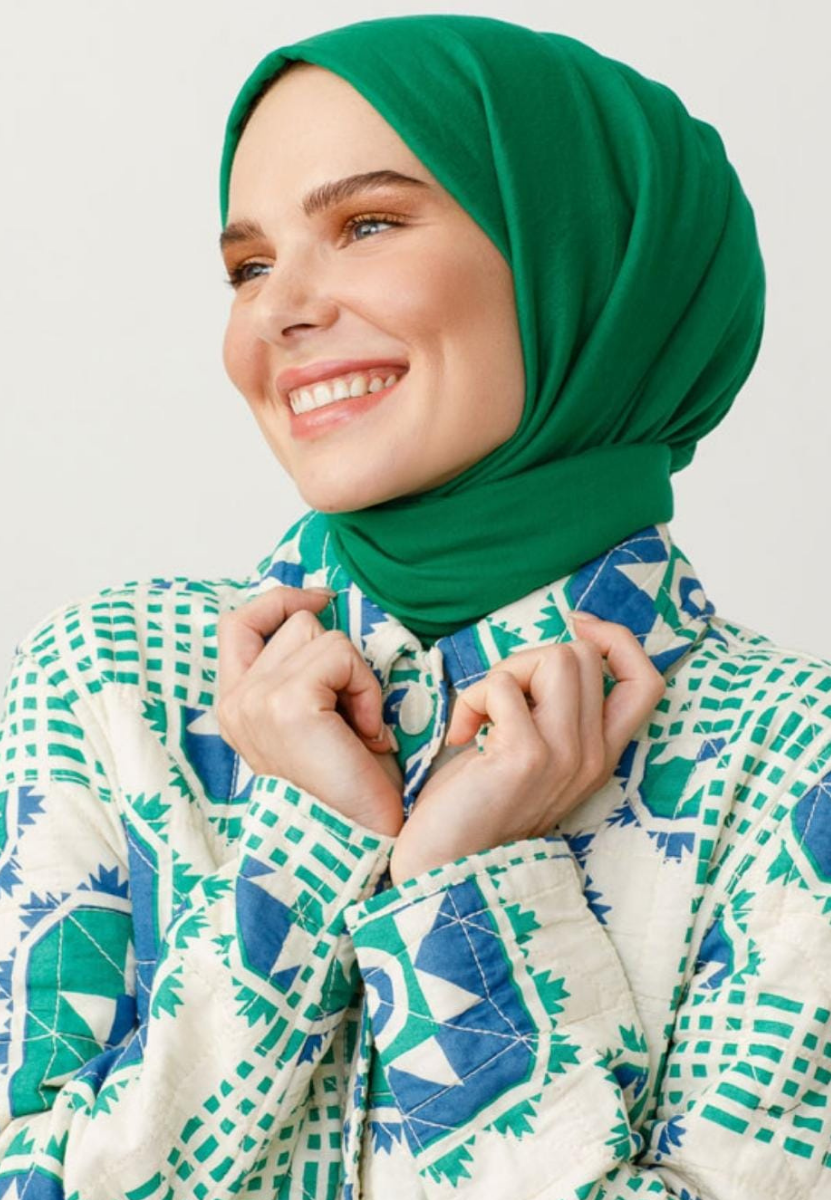Pamuk Kraş Şal Benetton Yeşili