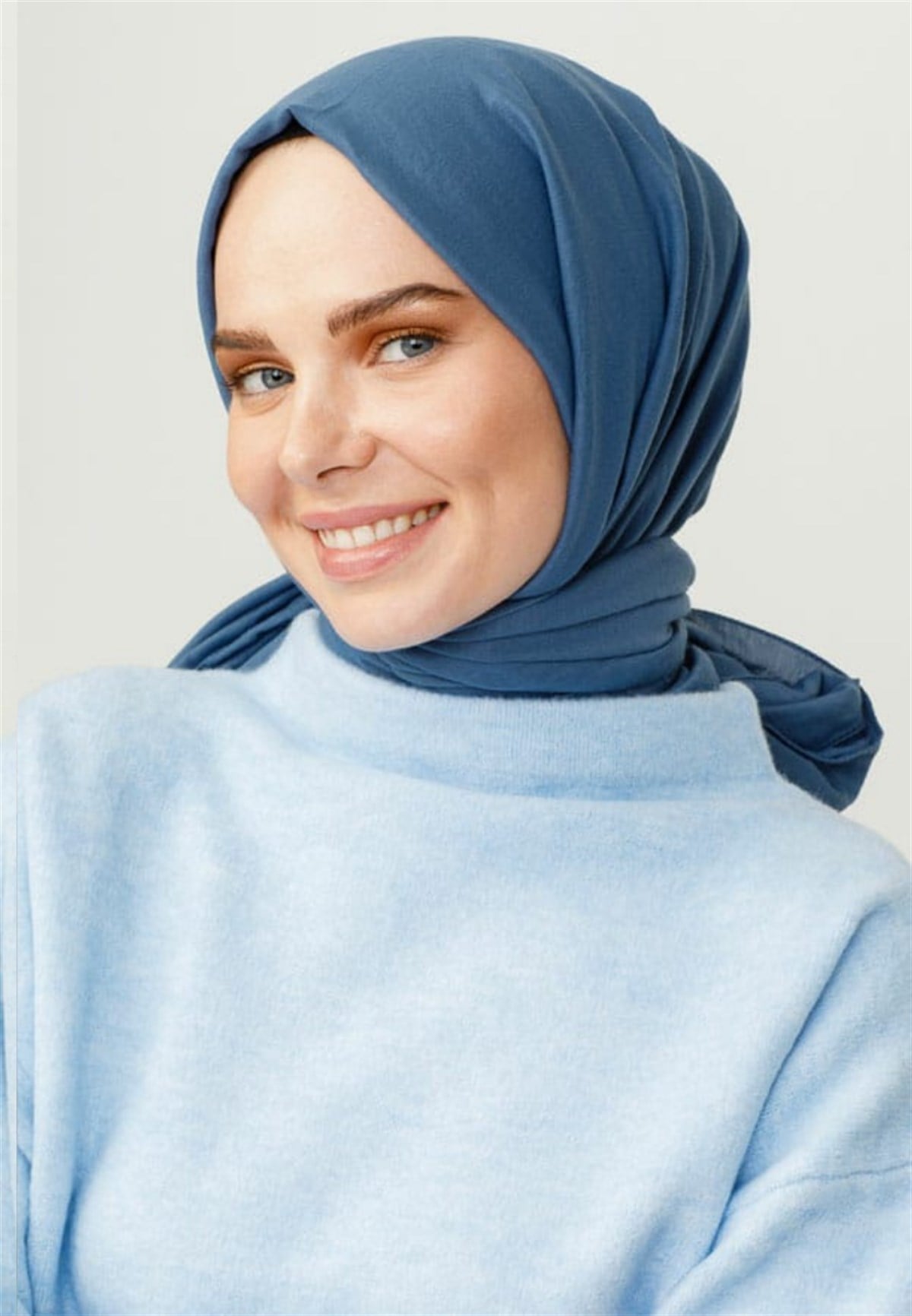 Pamuk Kraş Şal İndigo