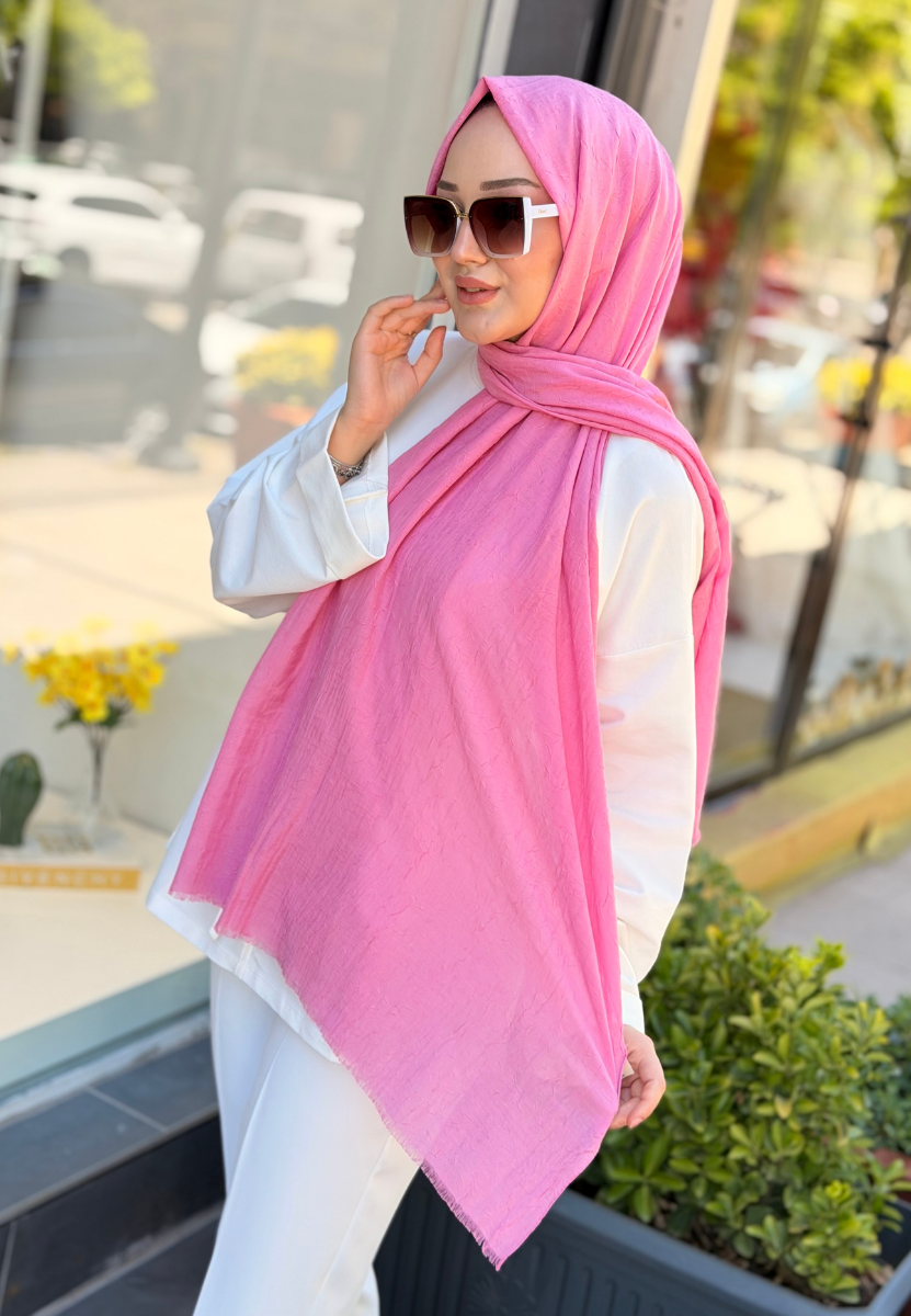 Pembe Bambu Şal