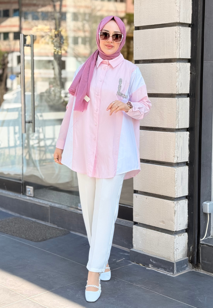 Pembe Color Poplin Gömlek