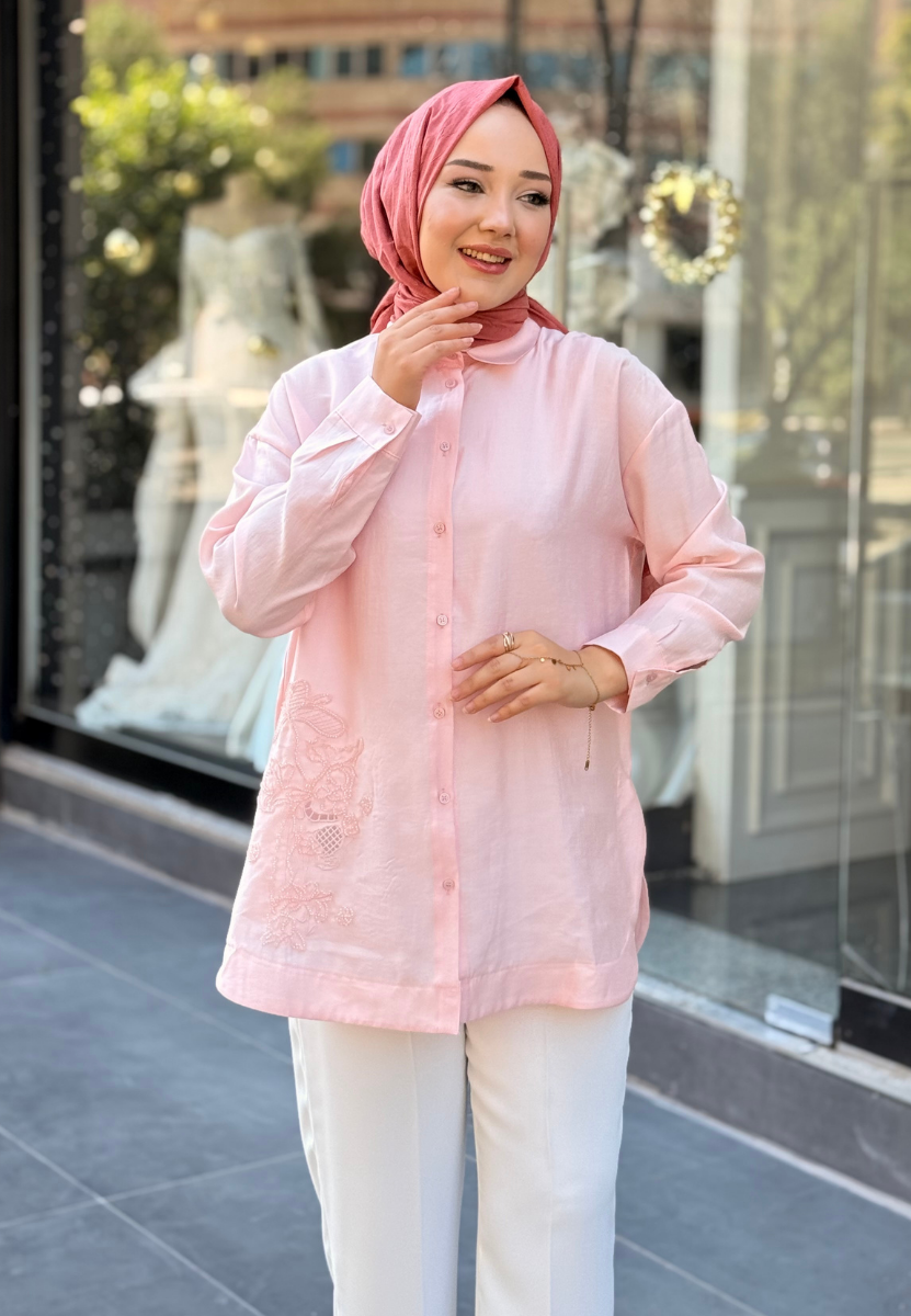 Pembe İsra Gömlek