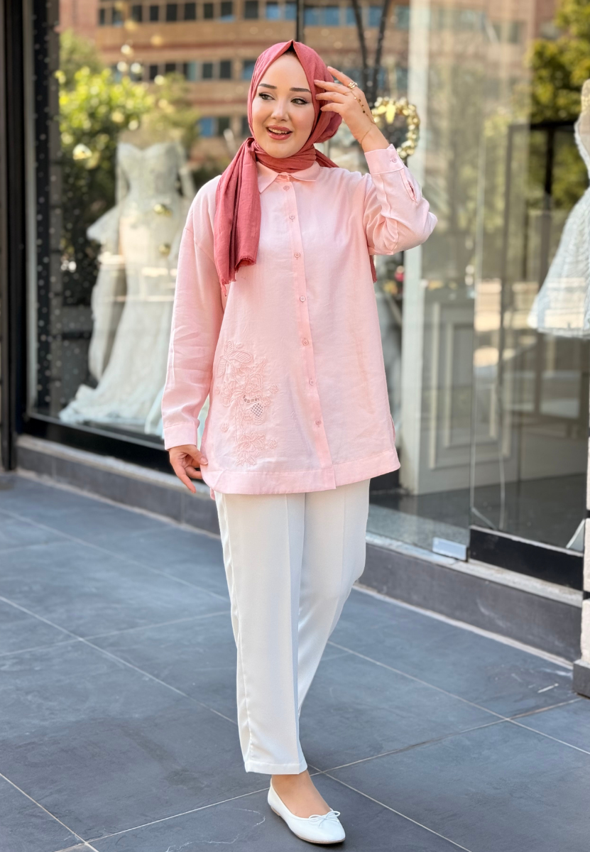 Pembe İsra Gömlek