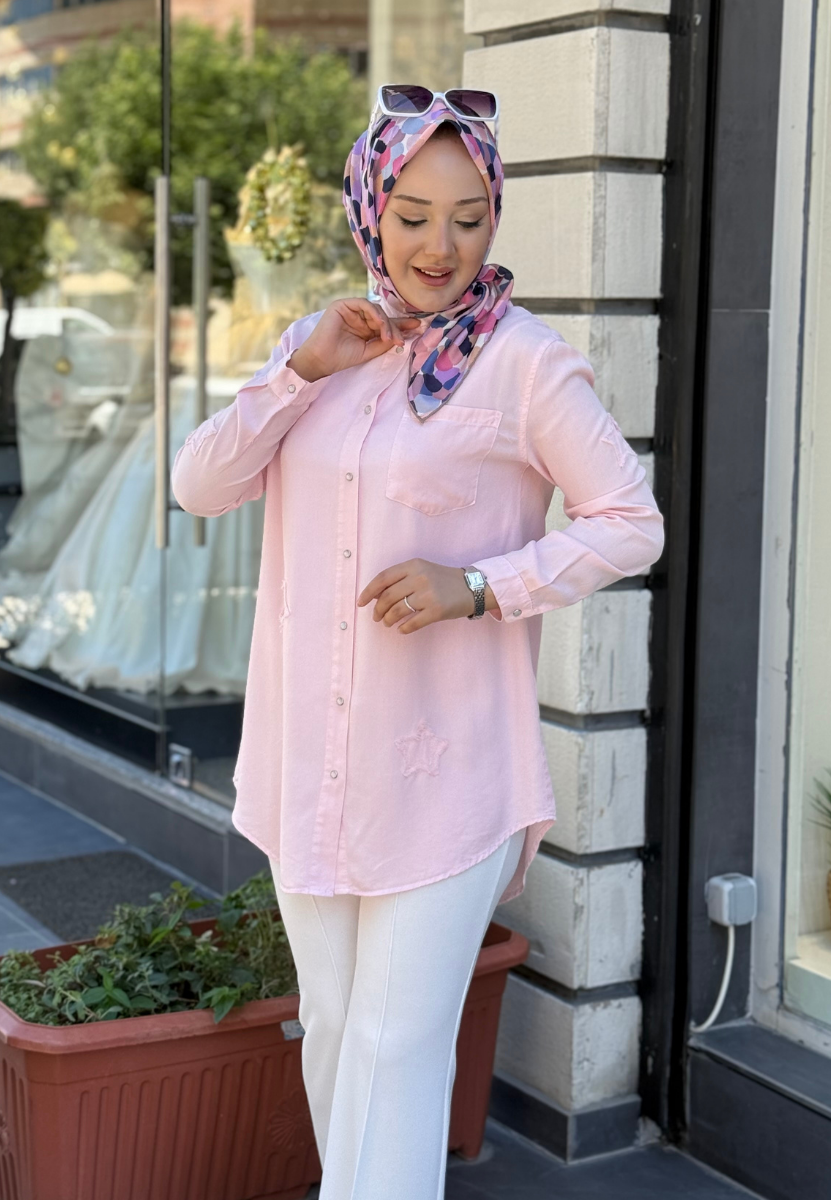 Pembe Yıldız Tensel Gömlek