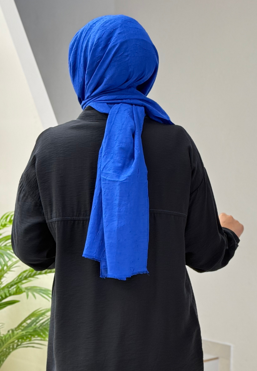 Saks Mavi Bambu Şal