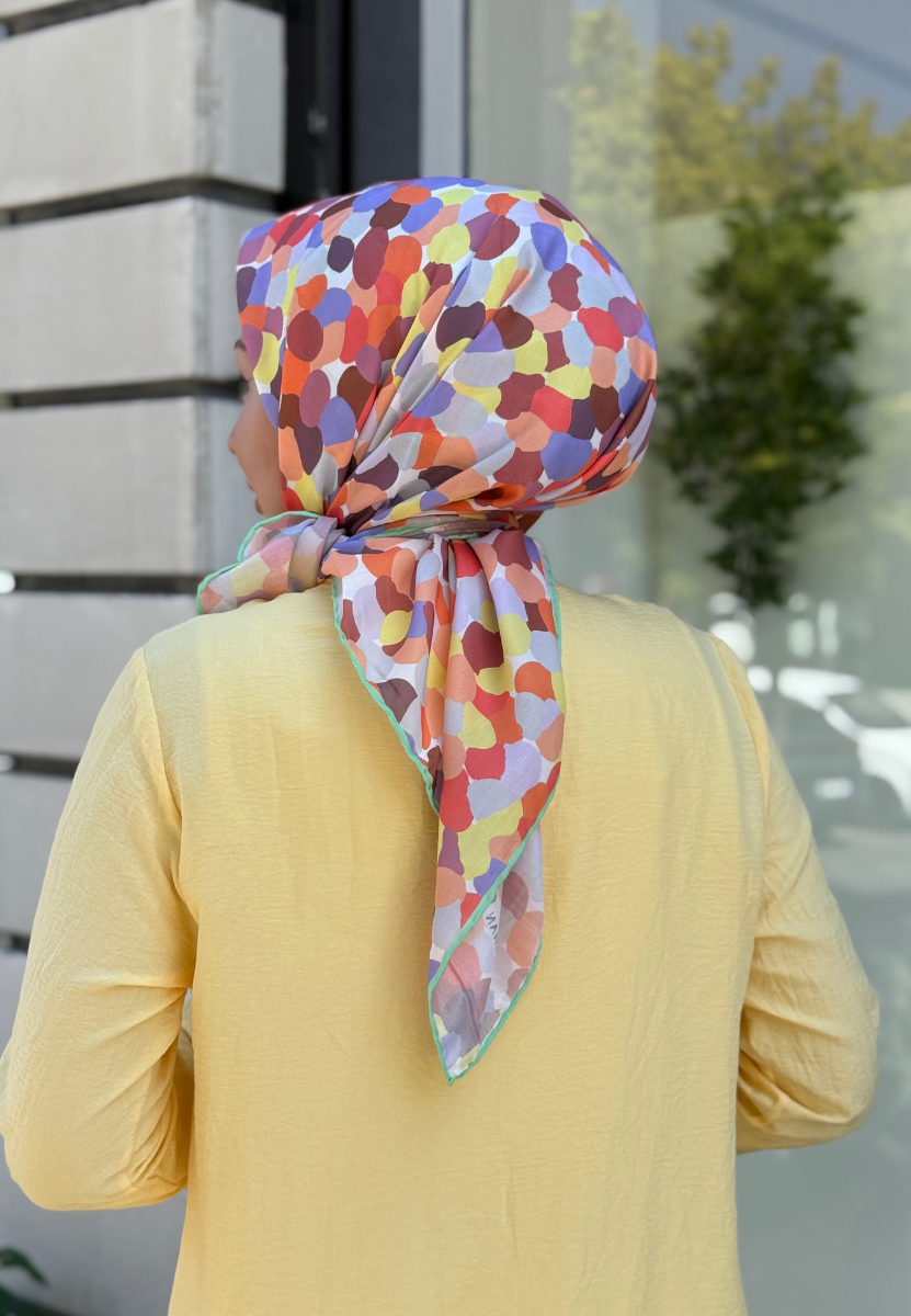 Sarı Bubble Soft Eşarp