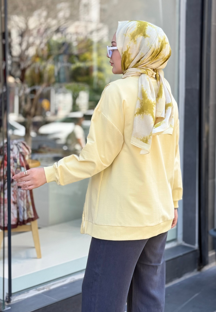 Sarı Chain Sweat