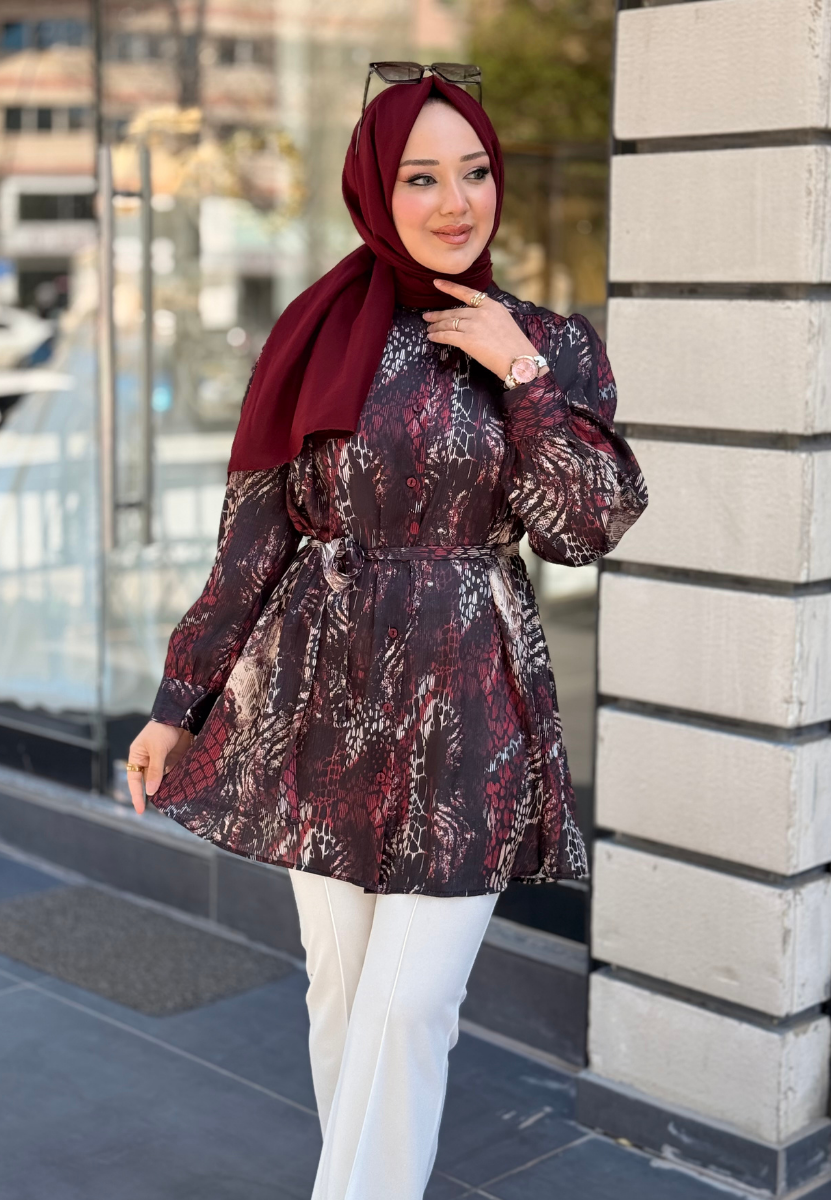 Sedef Bordo Gömlek