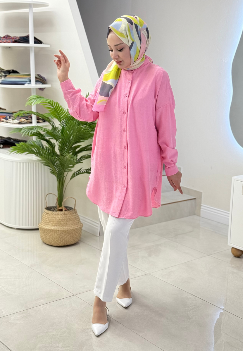 Şeker Pembe Damla Gömlek