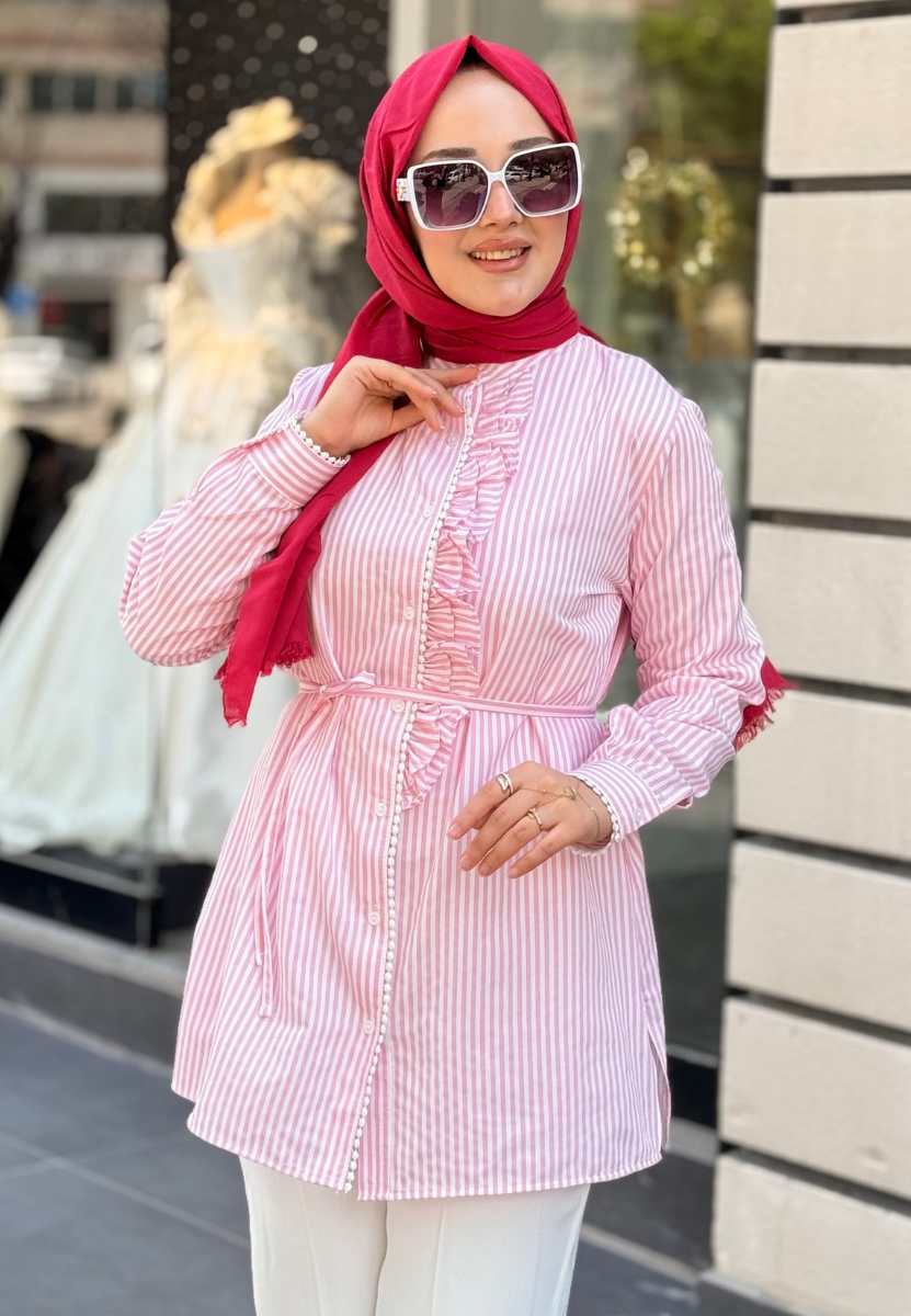 Şeker Pembe Lavanta Gömlek