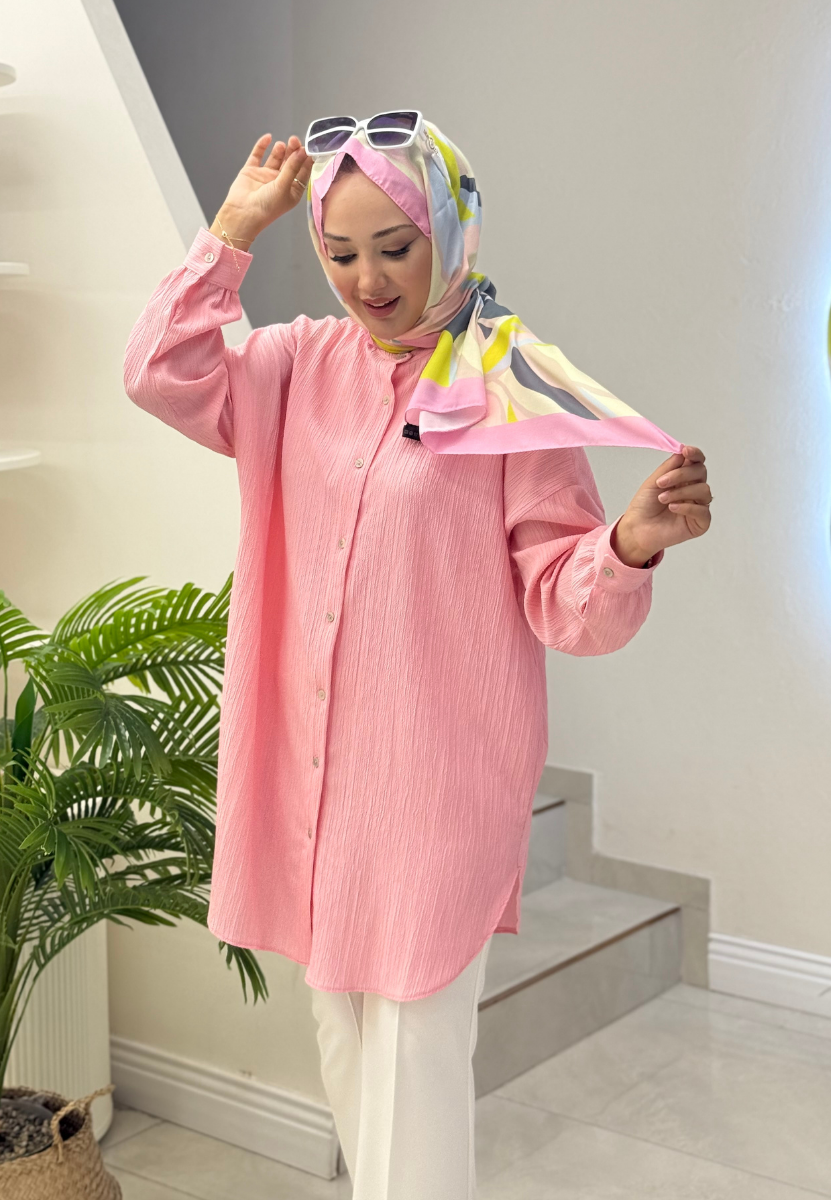 Şeker Pembe Nehir Gömlek