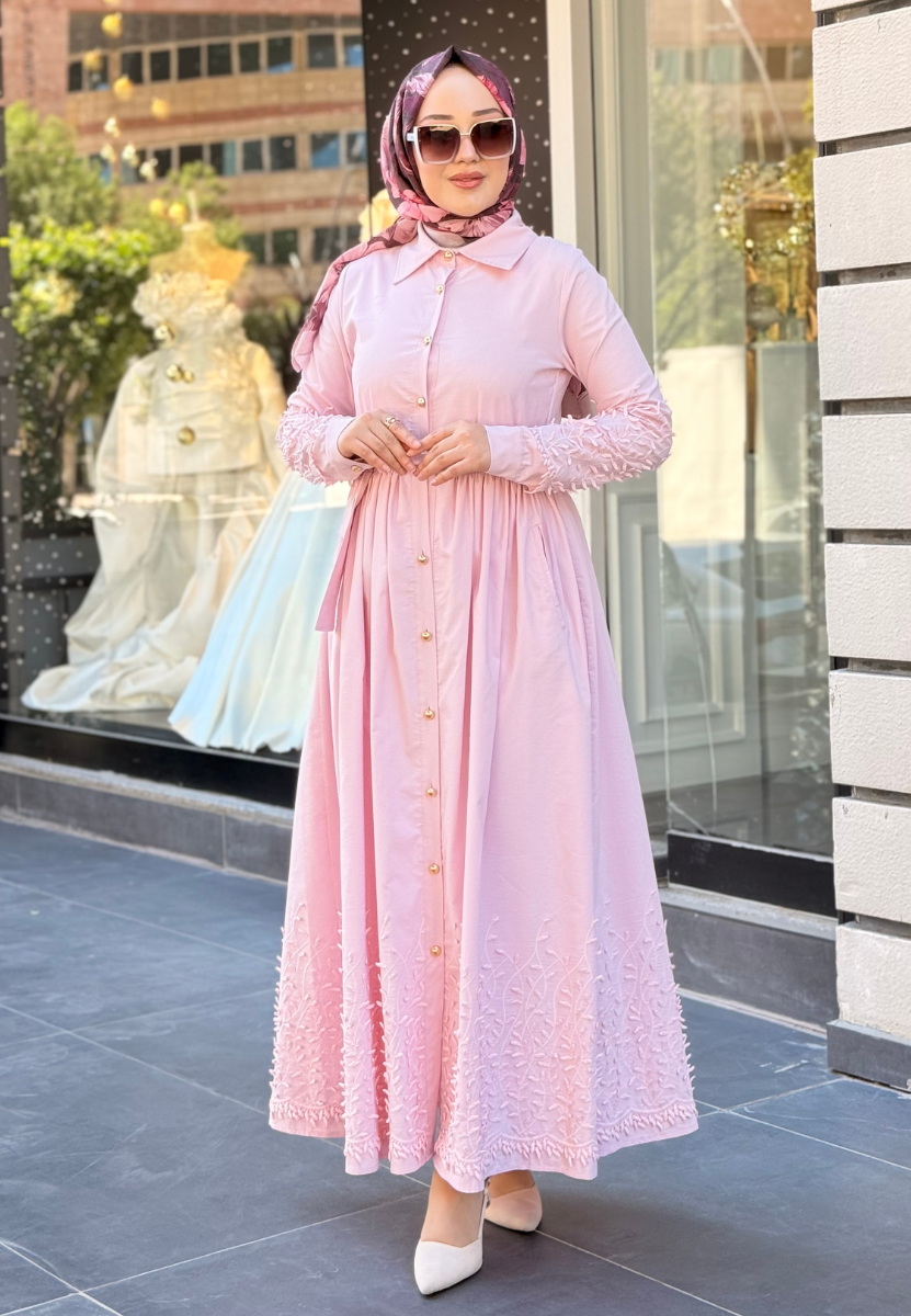 Şeker Pembe Pelure Elbise