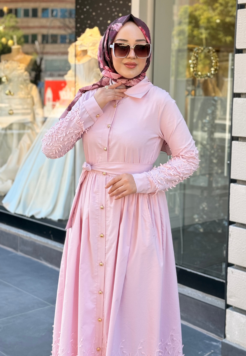 Şeker Pembe Pelure Elbise