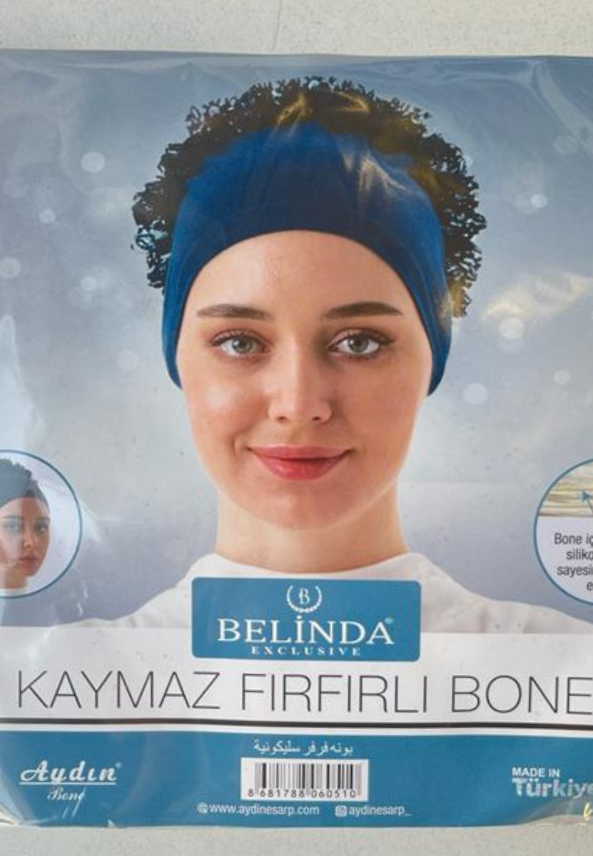 Siyah Kaymaz Dantel Topuzlu Bone  