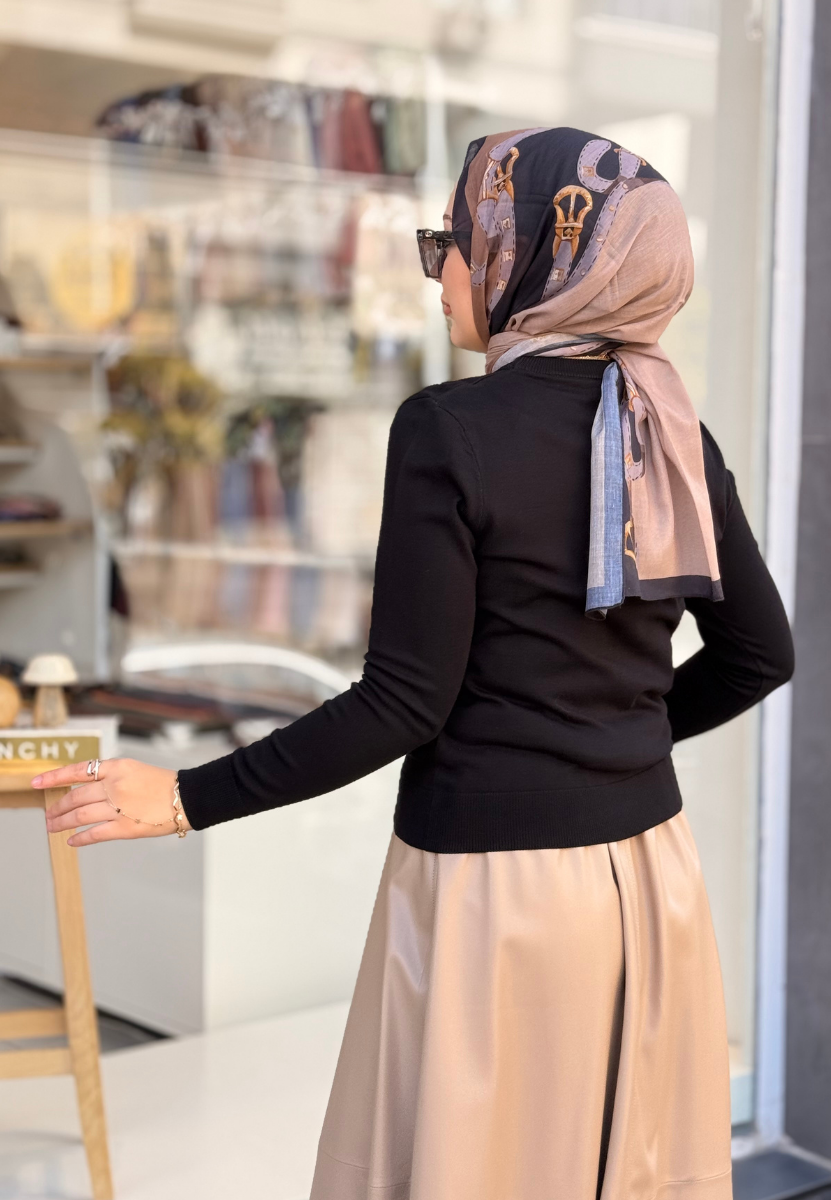 Siyah Triko Basic Tunik
