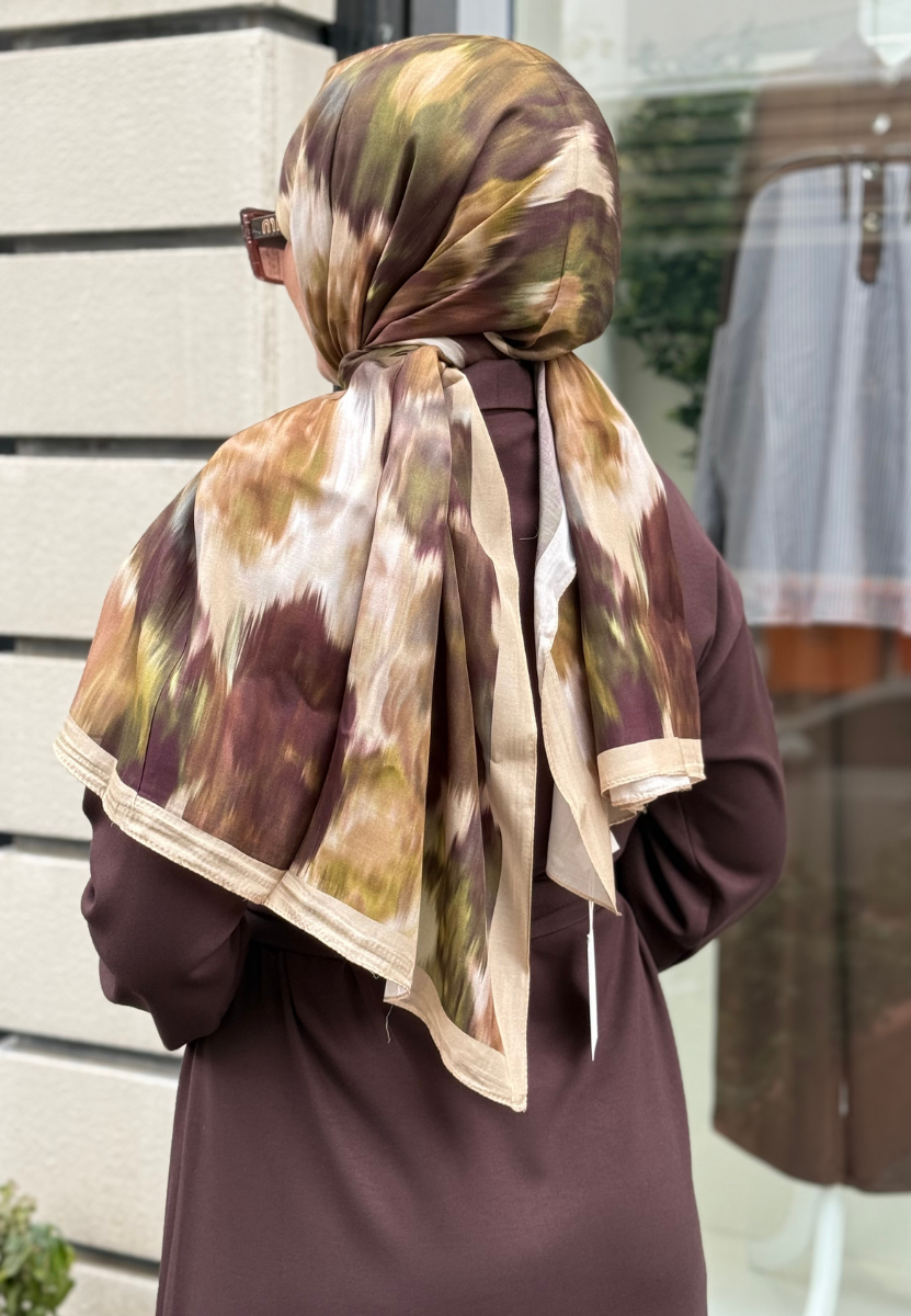 Sweet Peony Bej Floş Viscon Şal