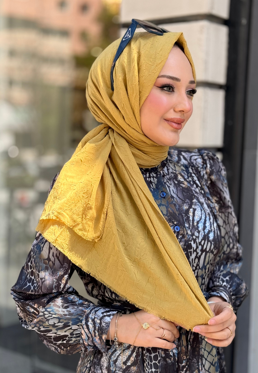 Tatlı Sarı Bambu Şal