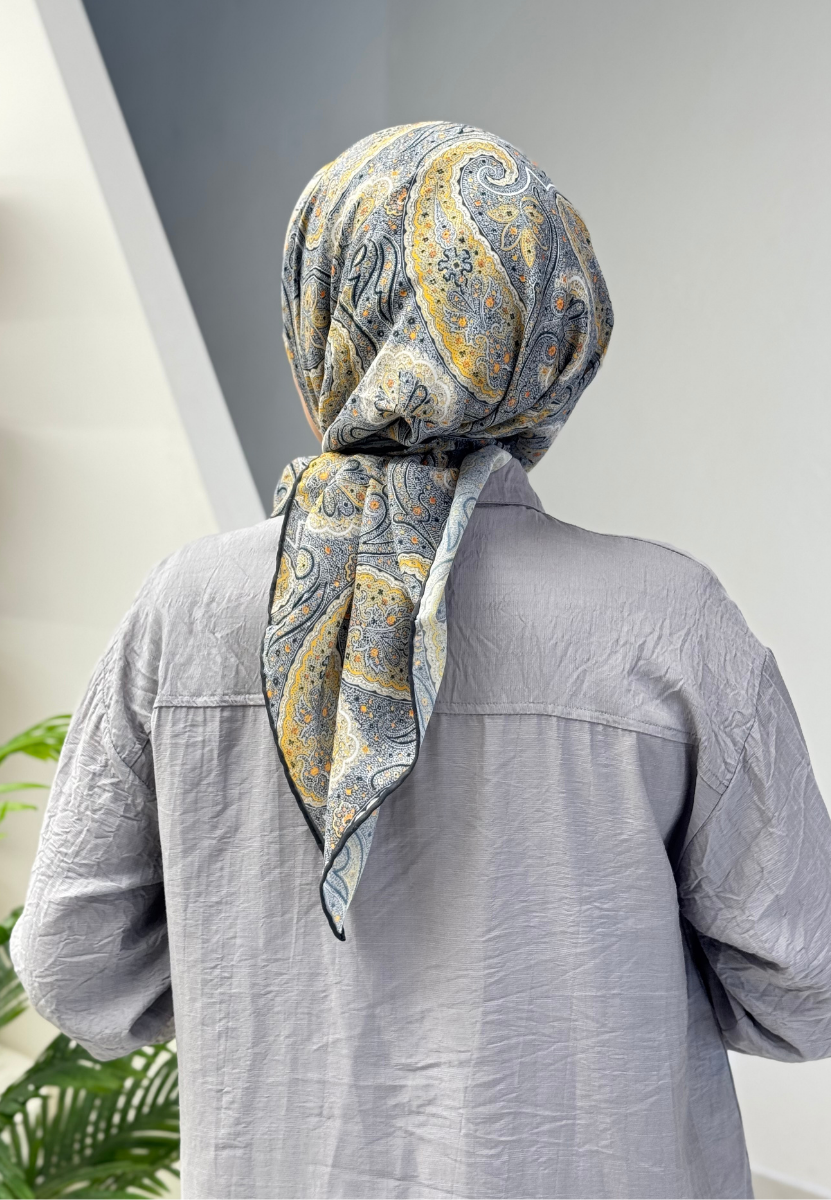 Tatlı Sarı Pamuk Eşarp