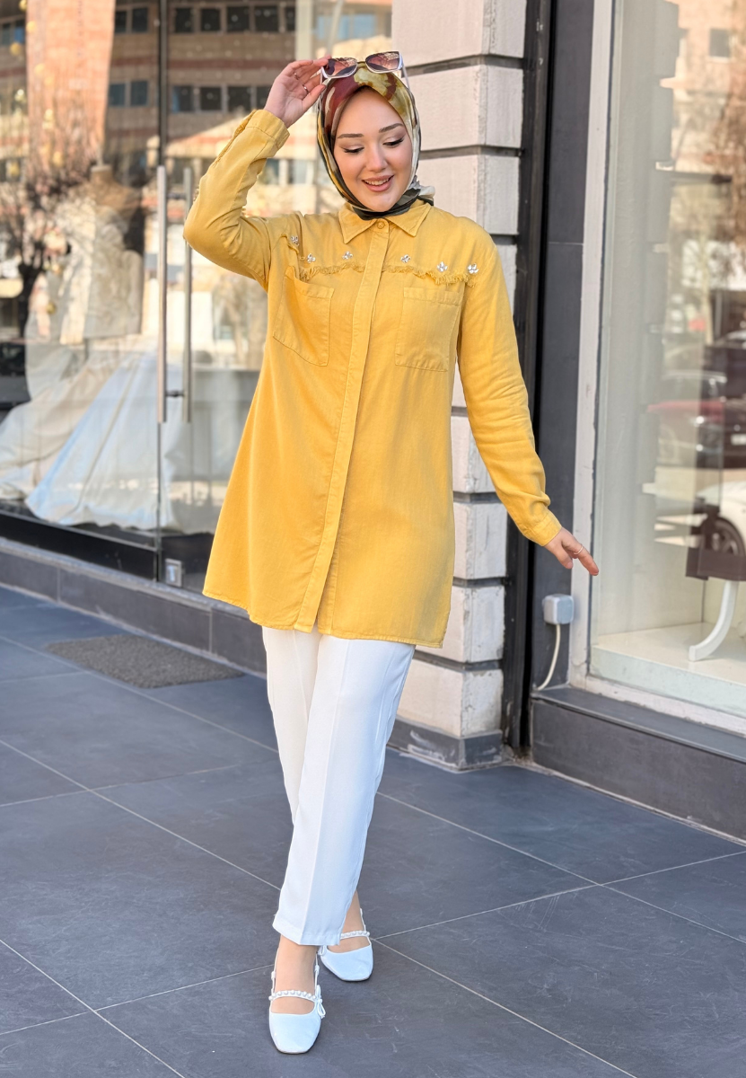 Tatlı Sarı Yonca Tensel Gömlek