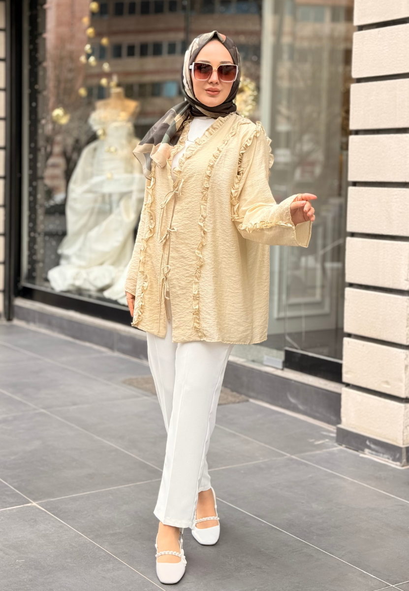 Tereyağ Sarısı Lina Kimono