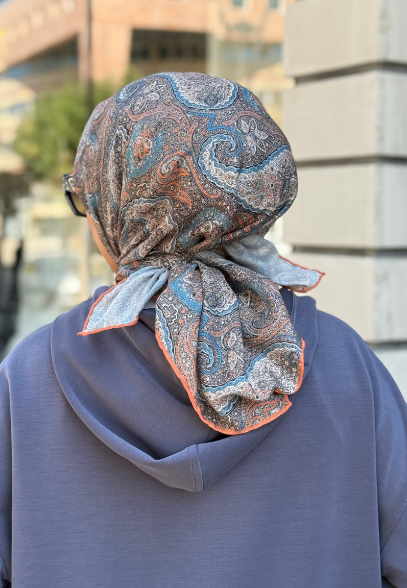 Turkuaz Pamuk Eşarp