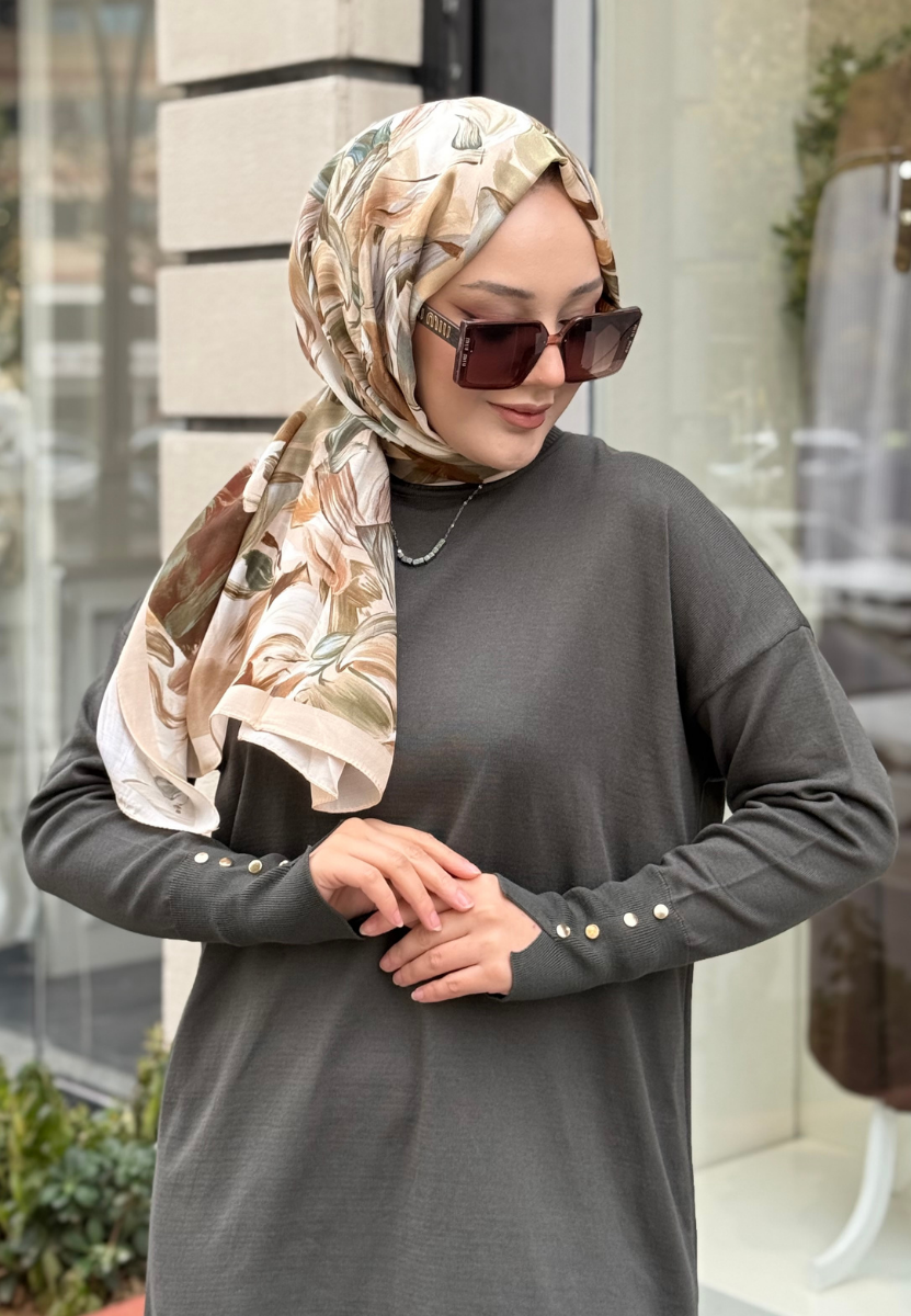 Vanılla Blossom Nude Floş Viscon Şal